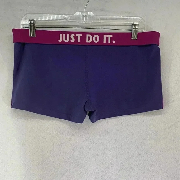 Nike Womens Dri-Fit Fold Over Waist Band Athletic Shorts Large Sportswear - Picture 3 of 5